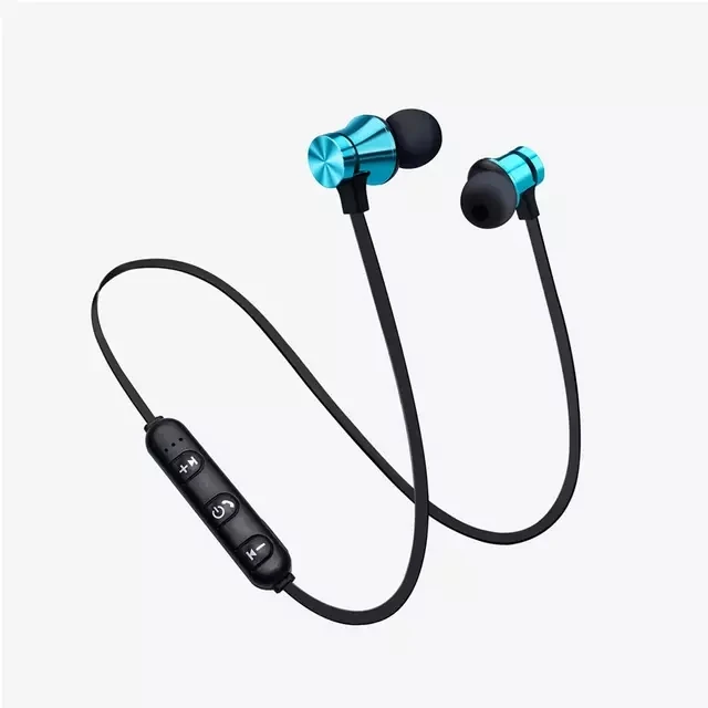 blue XT11 Спортивные Беспроводные Bluetooth наушники, стерео гарнитура, водонепроницаемые магнитные наушники с микрофоном для iPhone, Android - Цвет: blue