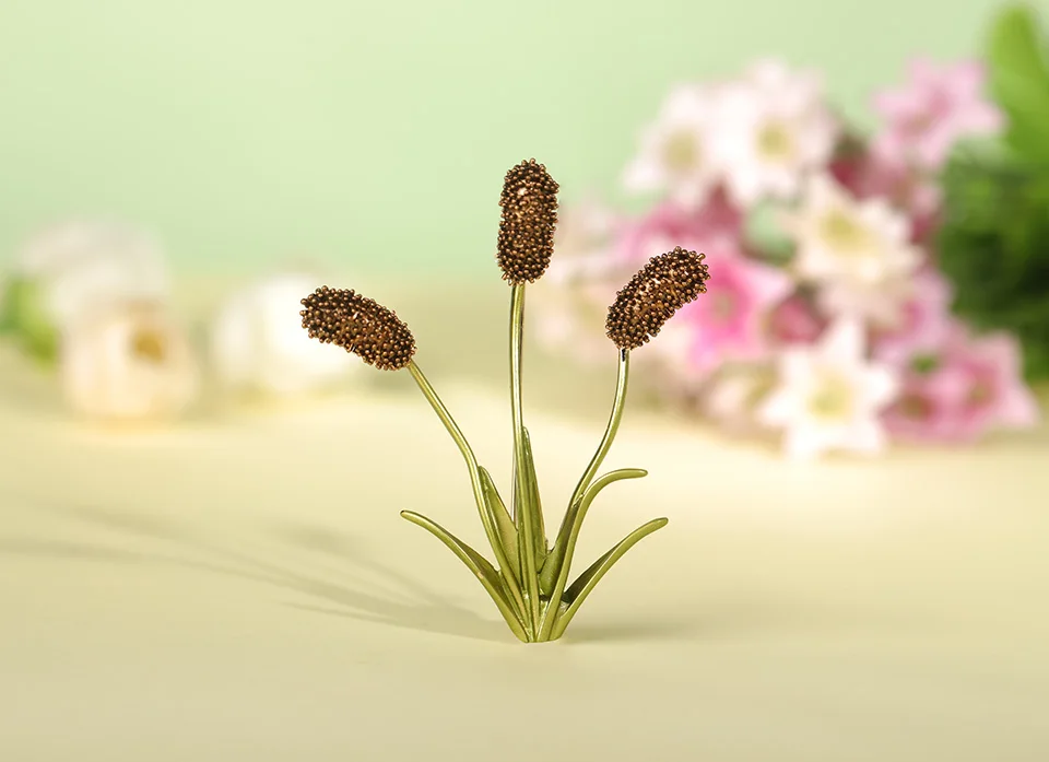 Эмаль blucome зеленый цветок трава броши корсаж украшения Медь Металл Свадьбы банкет пальто брошь булавки для женщин и мужчин