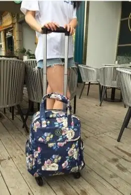 refer to photo Женские дорожные сумки на колесиках, женские дорожные сумки на колесиках, рюкзаки на колесиках, Оксфорд, сумки на колесиках - Цвет: refer to photo