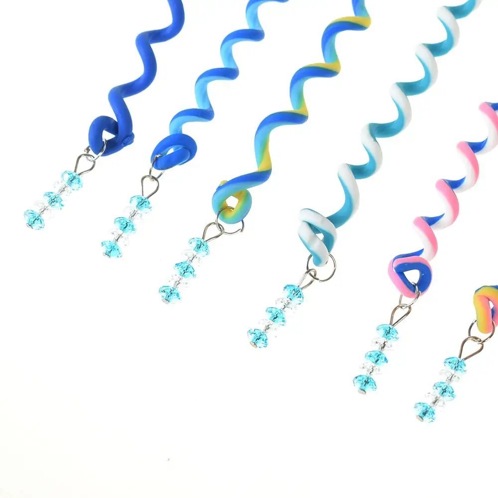 

6Pcs 27CM Girls Women Colorful Long Elastic Hair Bands Headband Crystal Hairwear Children Gift Hairbands Kids Hair Braider