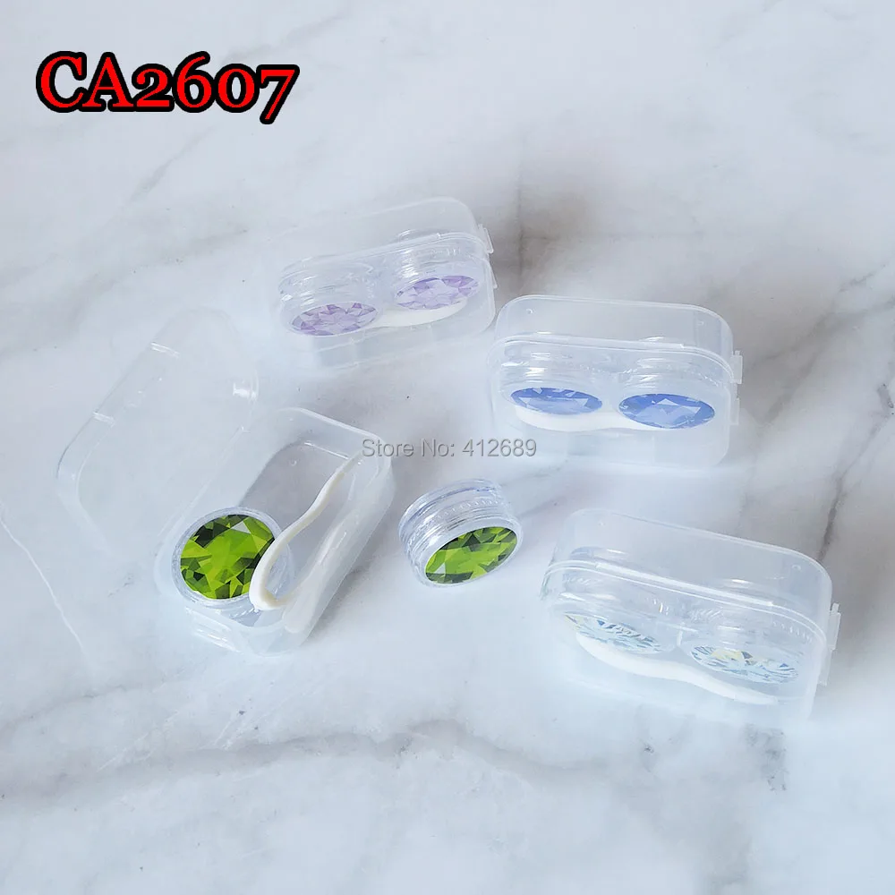 2 шт./чехол для контактных линз со стразами и кристаллами ca2607