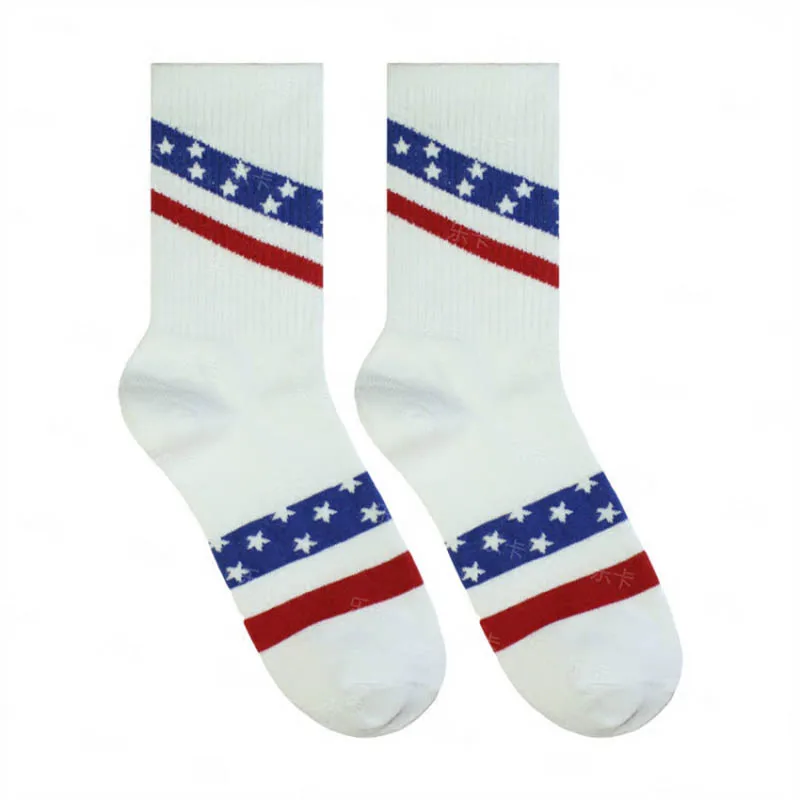 

[WPLOIKJD]US National Flag Pattern Harajuku Hip Hop Socks Happy Socks Men Weeding Calcetines Hombre Divertidos Skateboard Chauss