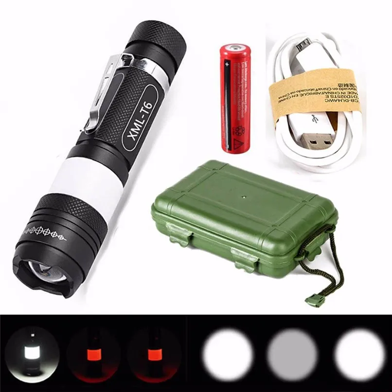 USB Charge Rotating Zoom 3 Modes 12000lm XML T6 LED Zoom Flashlight 18650 Torch Cycling Lights USB Rechargeable Lamp Light #25
USB Charge Rotating Zoom 3 Modes 12000lm XML T6 LED Zoom Flashlight 18650 Torch Cycling Lights USB Rechargeable Lamp Light #25
