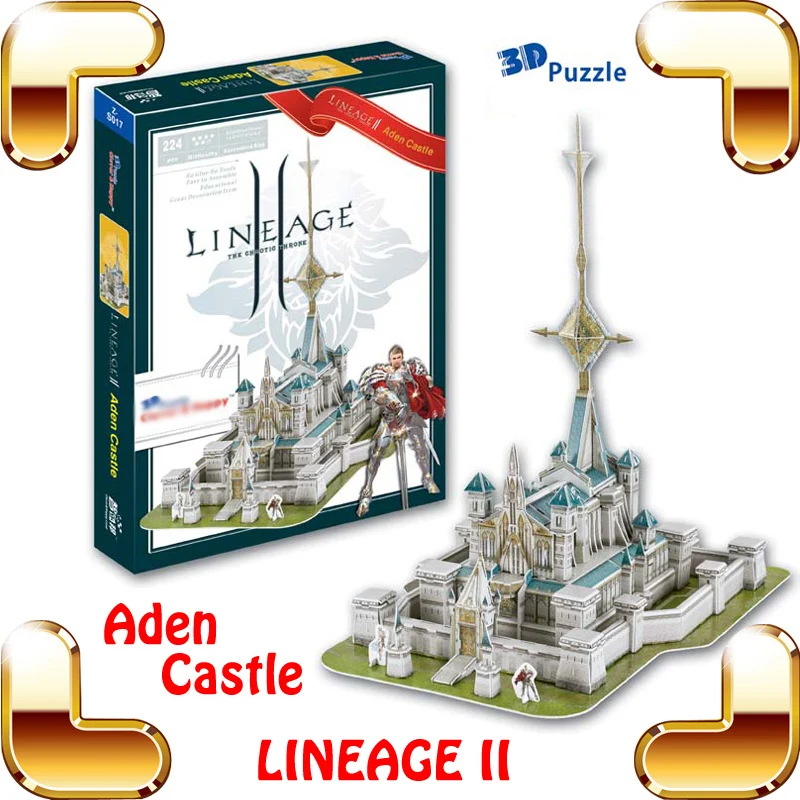 Новое поступление подарок Lineage 2 онлайн игра Aden замок 3D модель строительные пазлы