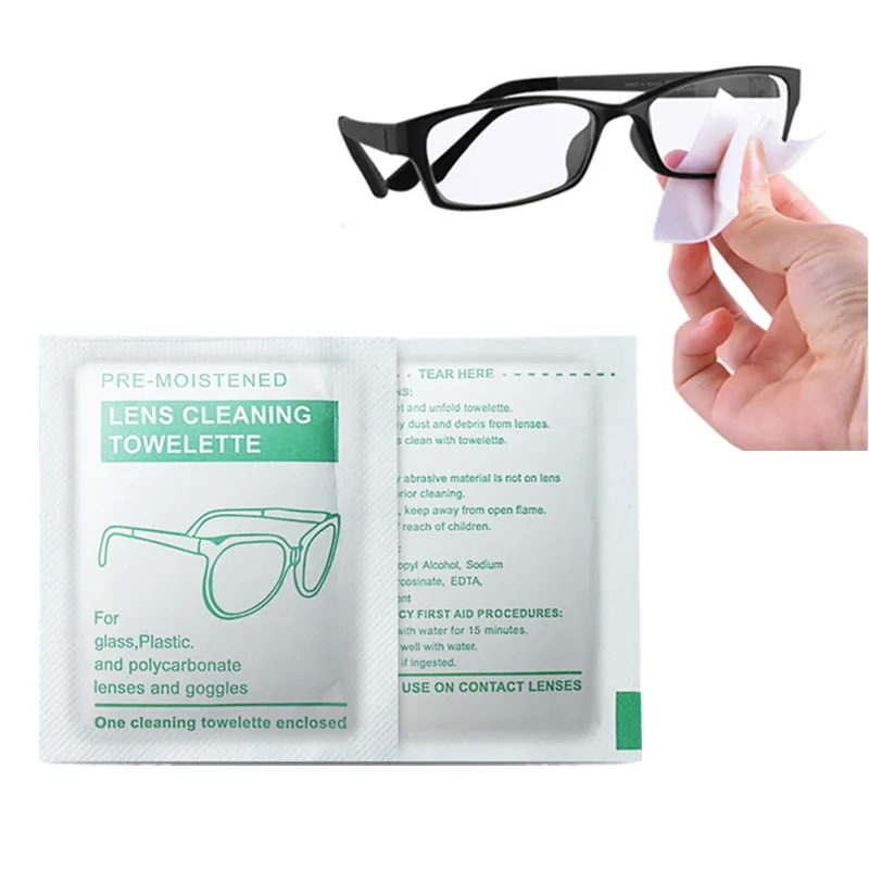 

100Pcs Eyeglasses Polishing Cleaner Microfiber Glasses Cleaning Cloth For Lens Phone Screen Cleaning Disposable Wet Tissue Wipes