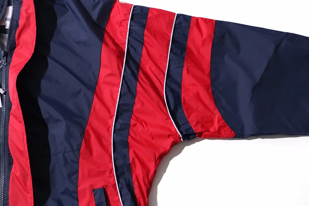 

Vintage Color Block zipper Up Jackets Men 2018 Autumn spring Hip Hop Casual Patchwork Windbreaker Jackets Male Fashion Streetwe