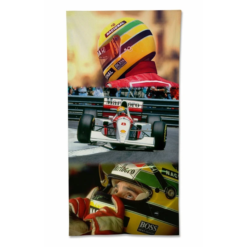 Новинка Ayrton Senna коллаж микрофибра банное полотенце для лица мужчин гонок на