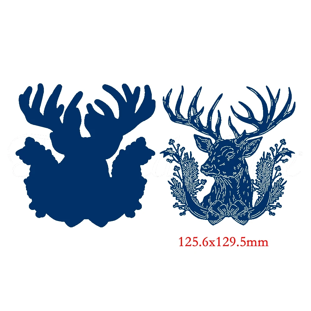Christmas Holy Elk Flower Metal Cutting Dies Stencils For DIY Scrapbooking Decoration Embossing Supplier Handcraft Die Cut