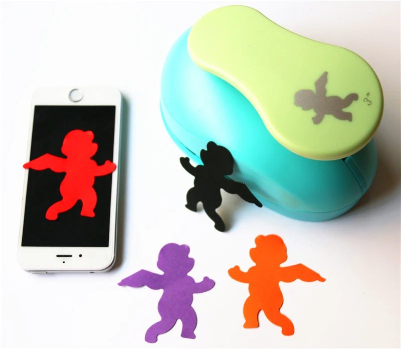 

Super Large 3'' ( 75mm) angel Design DIY Craft Punch EVA Creative Embosser device Punch Card making Kid Scrapbooking