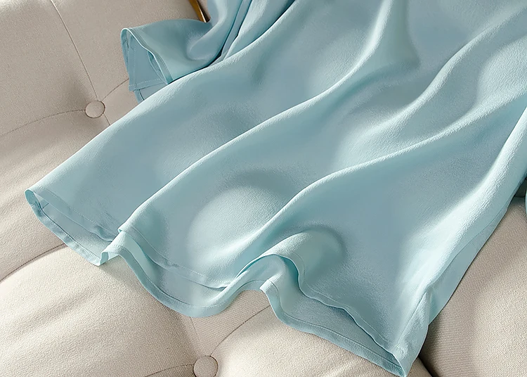 Женская свободная футболка из натурального шелка повседневный базовый топ 2019