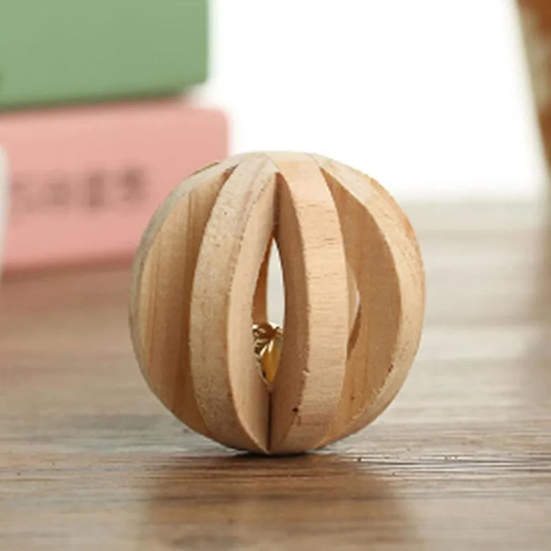 Natural Wooden Small Pet Toys Pine Dumbells Unicycle Bell Roller Chew for Guinea Pigs Rat Rabbits Molars Products | Дом и сад