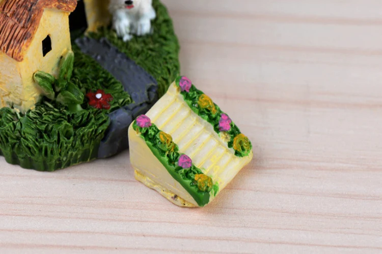 1Pcs Triangular Upper Stone Staircase DIY Resin Fairy Garden Craft Decoration Miniature Micro Gnome Terrarium | Дом и сад