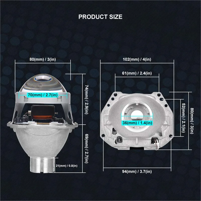 3 0 дюймовые полностью металлические HID линзы проектора Bi Xenon для Hella 5 D2S D2R D2H D4S
