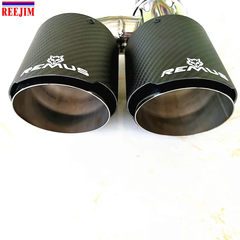 3 ''вход 4'' выход двойной матовый Remus выхлопной наконечник из углеродного