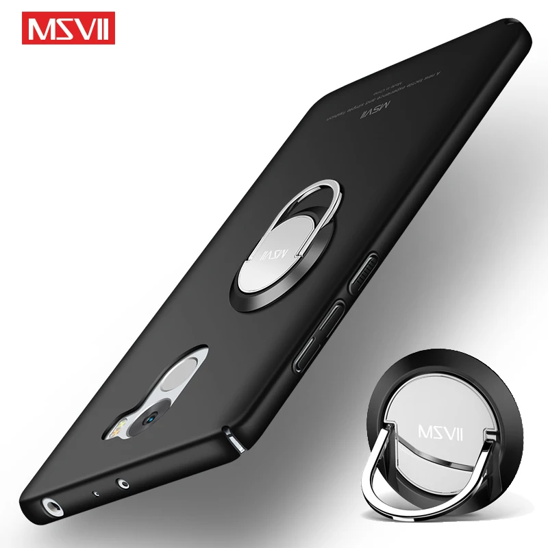 Чехол Msvii для Xiaomi Redmi 4 Pro Чехол с кольцом на палец Тонкие Матовые чехлы Xiomi Redmi 4 4Pro Чехол-держатель для Xiaomi Redmi4 Pro чехол s