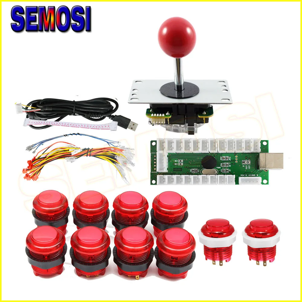 Ноль задержки USB кодировщик LED Аркада DIY части 5Pin джойстик подсветкой кнопки для