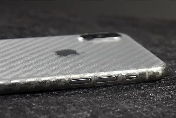 Matte Leather Carbon fiber checker Full protective cover Back edge sides sticker For Iphone X Clear skin protector 50pcs/lots | Мобильные