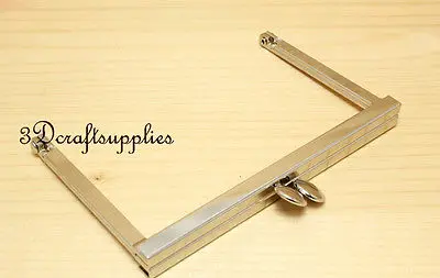 Металлический кошелек Рамка клей на застежке зажим серебро 4 дюйма x 2 1/2 B25 | Багаж