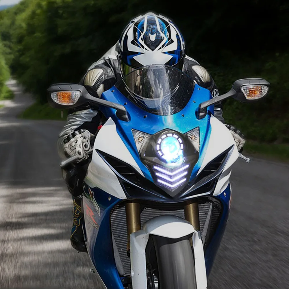 Передние фары KT для мотоцикла Suzuki GSXR750 2011 2012 2013 2014 2015 2016 HID Проектор Светодиодный
