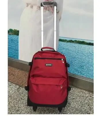 Red 24 Inch Сумка для ручной клади, дорожный рюкзак на колесиках, Дорожный чемодан, дорожная сумка на колесиках - Цвет: Red 24 Inch