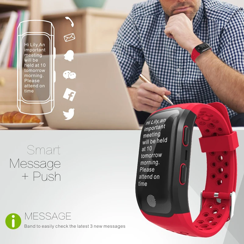 Benovel SmartBand S01 GPS спортивный смарт браслет IP68 Водонепроницаемый запись трекер