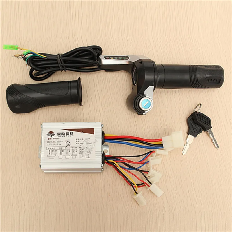 24V 500W мотоцикл кисточки Скорость пульт дистанционного управления и дроссель скутера поворот ручки(6,8