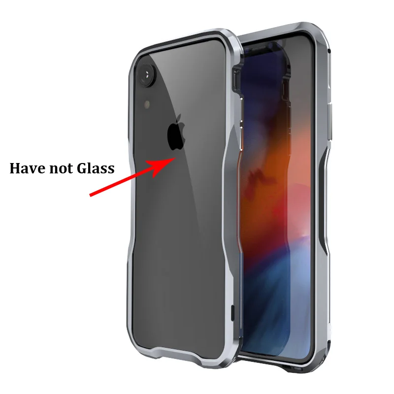Металлический Чехол-бампер для iPhone XR, корпус из алюминиевого сплава, чехол для iPhone XR, противоударный защитный чехол для iPhone XS MAX Capa - Цвет: Grey silver