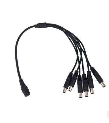 DC power 1 Female to 2 3 4 5 6 8 Male Way разветвленный коннектор для адаптера штекер кабеля 5,5 мм* 2,1 мм 12 В для CCTV камеры светодиодные полосы света