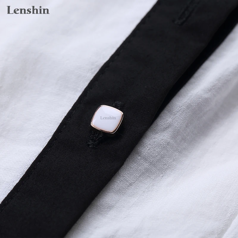 Lenshin мягкая и удобная рубашка дышащая белая блузка женская одежда Повседневный