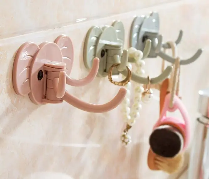 1PC Elephant Hanging Sticky Clothes Jewelry Towel Cooking Tool Hanger Hook Multifunction Kitchen Bathroom Accessories LY 003 | Дом и сад