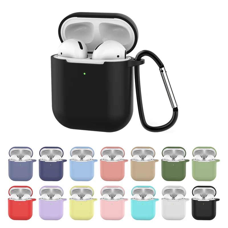 Мягкий силиконовый чехол для Apple AirPods 2 й ударопрочный Чехлы наушников тонких Air Pods