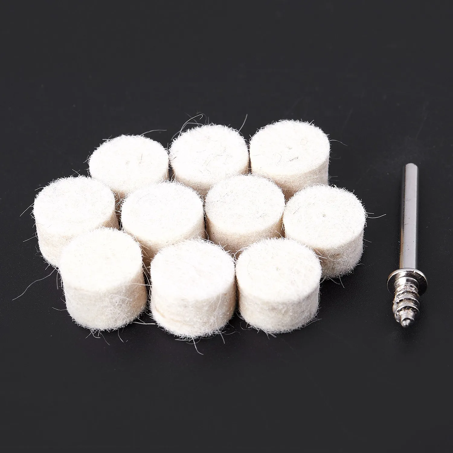 Набор из 10 предметов насадка для измельчения шерсти шерстяное колесо войлок 25 мм