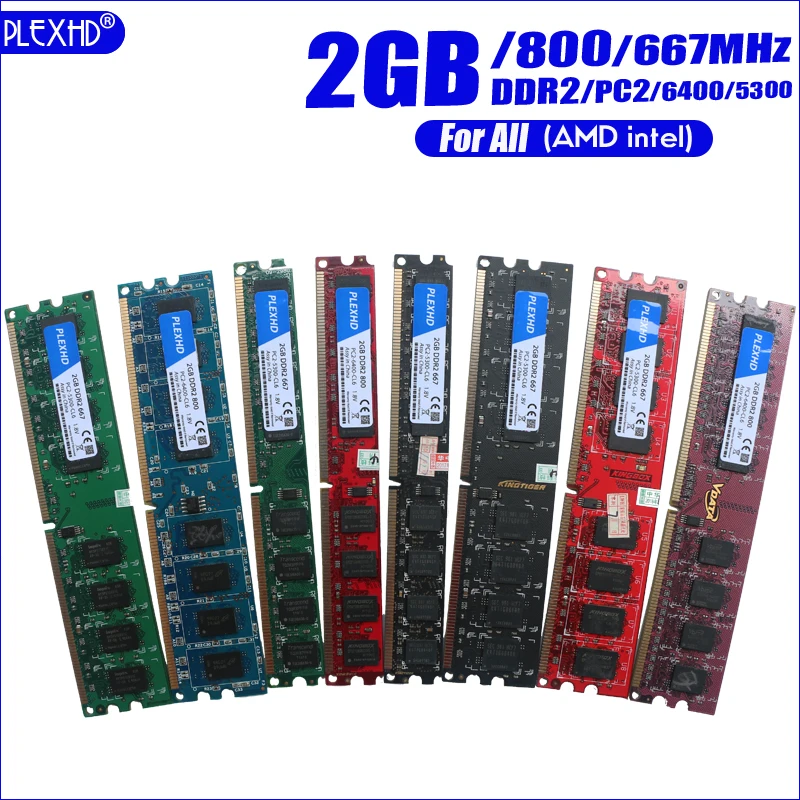 Оперативная память для настольного ПК PLEXHD DDR2 800 МГц 667 PC2 6400 5300 1 Гб 2 4 ГБ 8 240