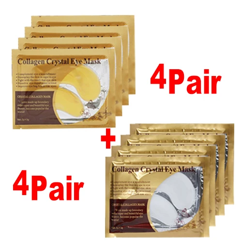 Collagen eye mask 2 16 шт. = 8 упаковок, LANBENA коллагеновая маска для глаз, патчи для глаз, удаляющие темные круги, Антивозрастная увлажняющая, против отечности, Золотая маска для глаз - Цвет: Collagen eye mask 2