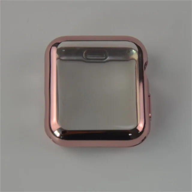 Rose Gold Чехол для Apple Watch 3/2/1 42 мм 38 мм мягкий прозрачный ТПУ защитный чехол для Apple Watch Series 1 2 3 - Цвет: Rose Gold