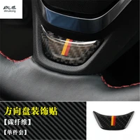 1pc for 2016 2018 chevrolet chevy equinox carbon fiber car stickers steering wheel decoration cover accessories