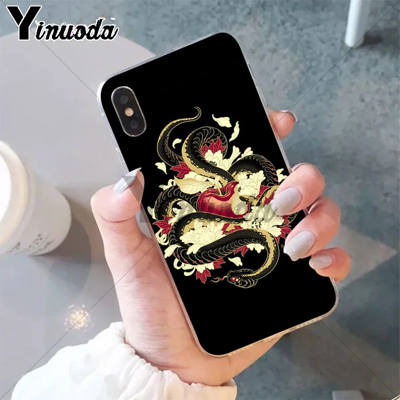 11pro MAX Животное змея и папоротник красочные милые аксессуары для телефона чехол