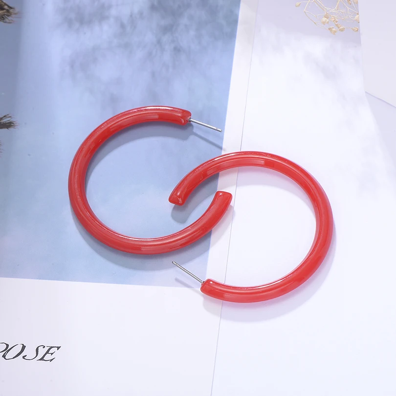 Новые модные простые серьги-гвоздики с уксусной кислотой для женщин панк красный