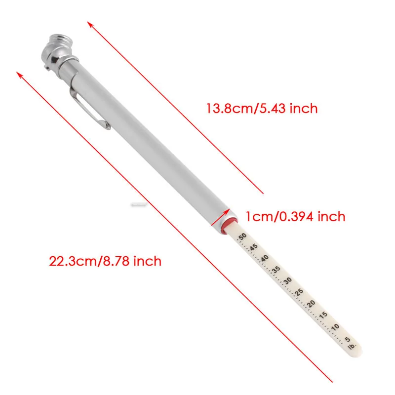

5-50LBS Auto Vehicle Car Motor Tyre Tire Air Pressure Mini Test Meter Gauge Pen