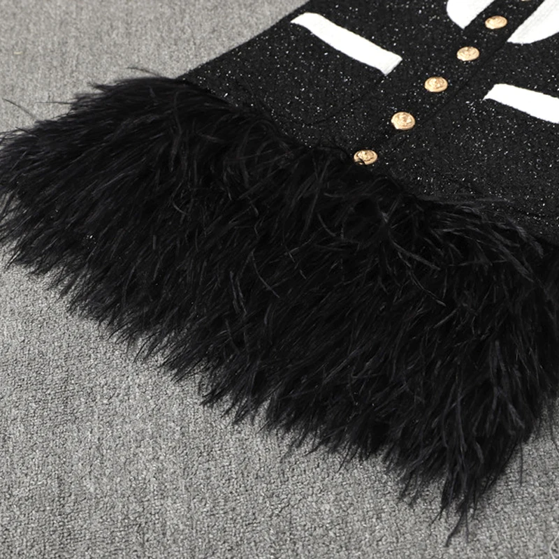 

Summer Dress Ladies 2019 New Runway Dresses Women Elegant Black White Patchwork Tweed Dress Femmale Tassel Bodycon Dress Jurkjes