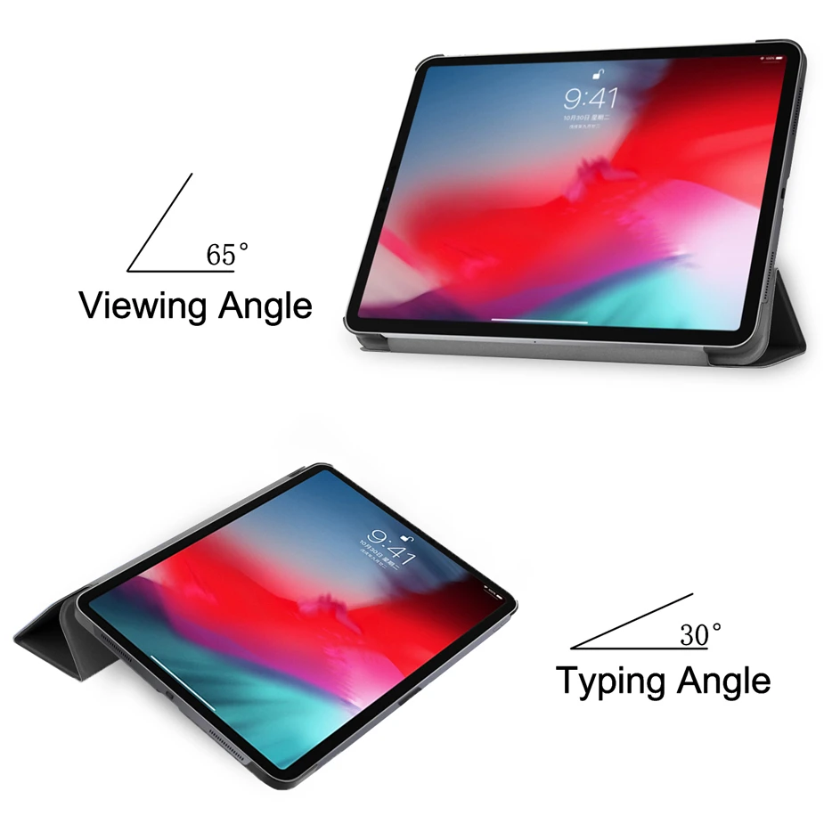 Бесплатная защита экрана стекло + чехол для iPad Pro 11 2018 PU кожаный Умный Магнитный