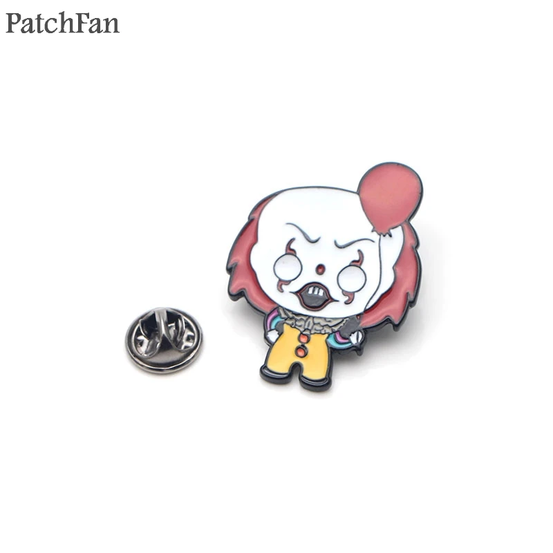 Patchfan Стивен Кинг это клоун цинковый сплав галстук булавки значки para рубашка сумка Одежда Кепка рюкзак броши для обуви значок медаль A1309