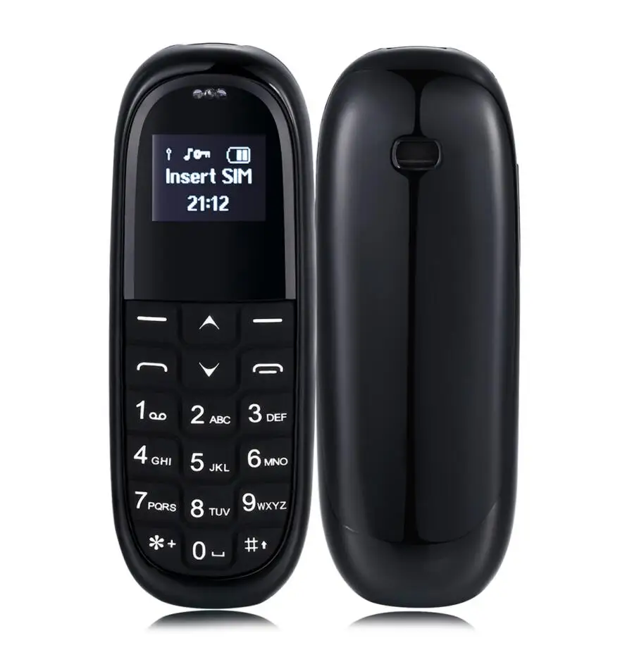 Black AEKU KK1 Мини Сотовые телефоны беспроводные наушники bluebooth handsfree Bluetooth Dialer Magic Voice изменить детский мобильный телефон - Цвет: Black