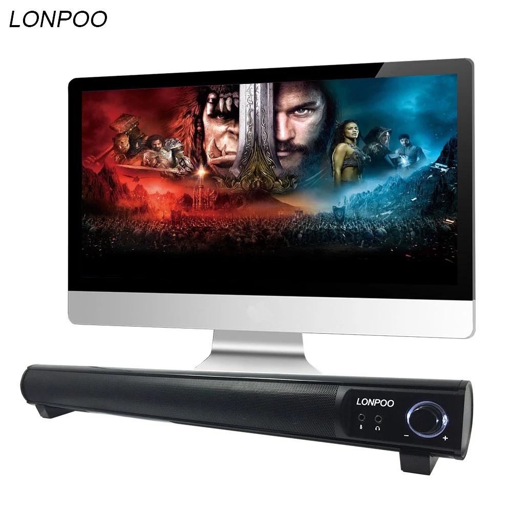 LONPOO MINI USB Саундбар портативный динамик аудио домашний кинотеатр звуковая панель s