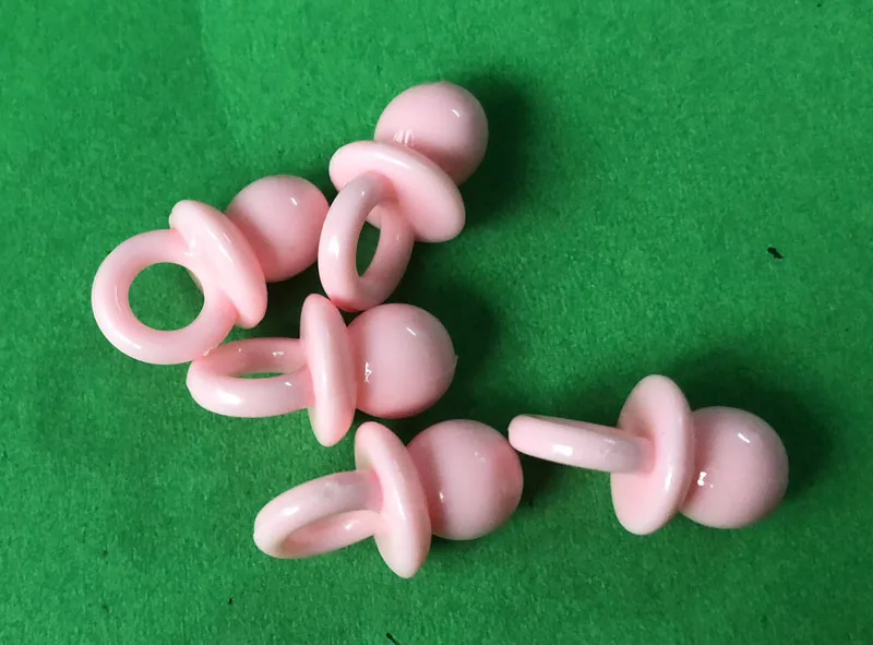 50 шт. розовые синие мини-соски для вечеринки в честь будущей матери однотонные