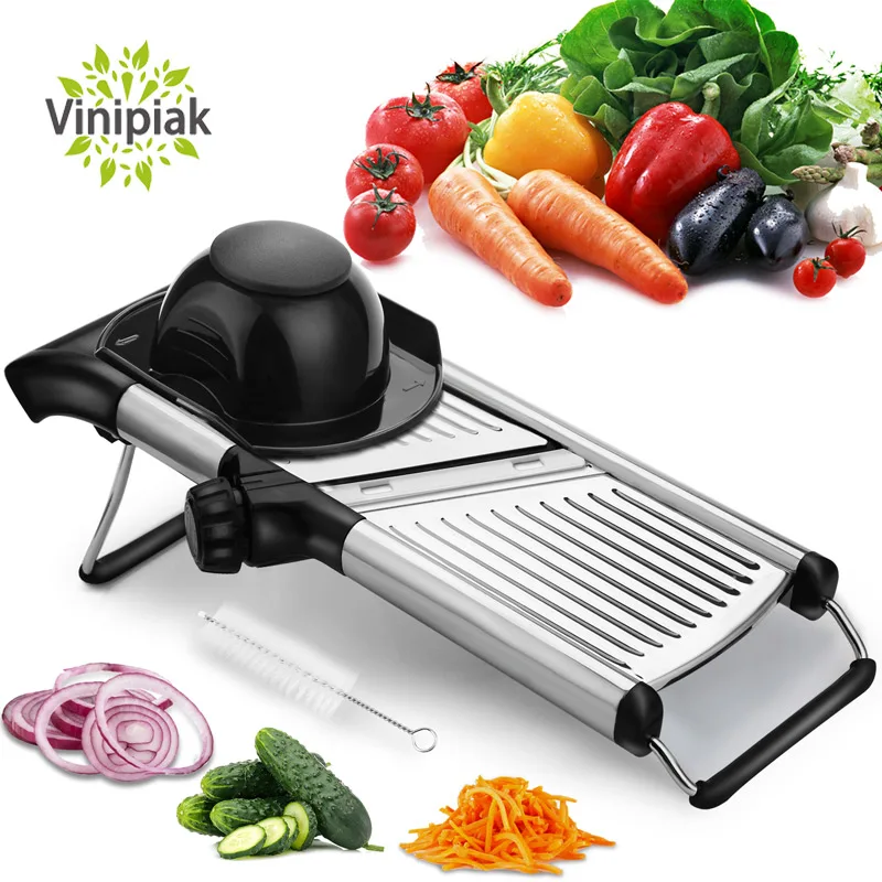 Mandoline резак для овощей с кисточкой стальное лезвие устройство очистки картофеля