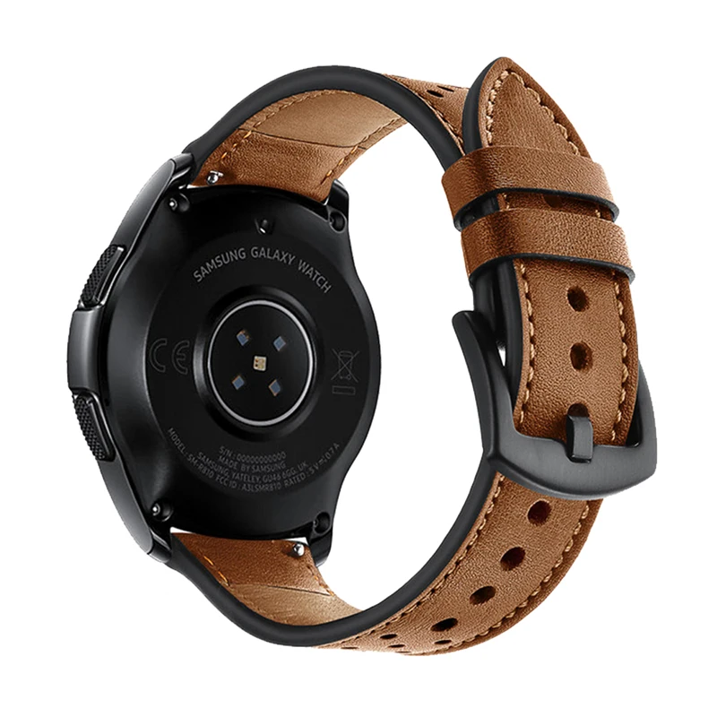 Ремешок huawei watch gt 2 46 мм браслет из натуральной кожи для samsung gear S3 Frontier galaxy 22 huami