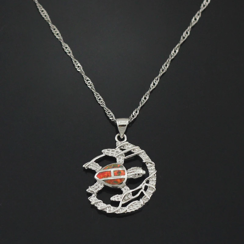 HAIMIS Бесплатная Цепочка и Подарочная коробка потрясающий голубой огненный опал