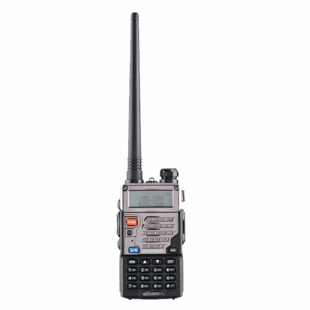 Baofeng UV-5RE портативная рация 10 км VHF UHF 136-174 МГц и 400-520 МГц Двухдиапазонная двухсторонняя радио UV-5R серия портативный радиоприемопередатчик - Цвет: Черный