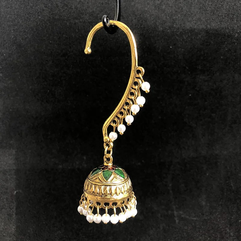 Круглые богемные индийские ювелирные изделия Jhumkas, винтажные этнические пакистанские ювелирные изделия yunique, женские серьги с ручной резкой Bang ladeshi